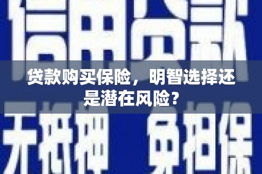 得荣贷款购买保险，明智选择还是潜在风险？