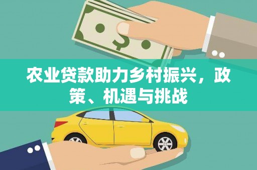 得荣农业贷款助力乡村振兴，政策、机遇与挑战