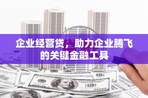 得荣企业经营贷，助力企业腾飞的关键金融工具