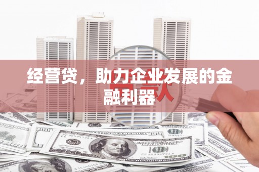 得荣经营贷，助力企业发展的金融利器