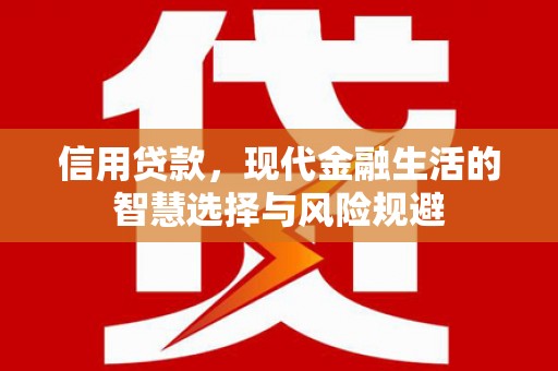 得荣信用贷款，现代金融生活的智慧选择与风险规避