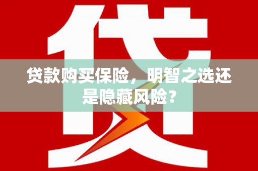 得荣贷款购买保险，明智之选还是隐藏风险？