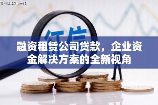 得荣融资租赁公司贷款，企业资金解决方案的全新视角
