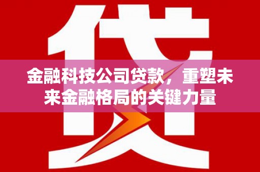 得荣金融科技公司贷款，重塑未来金融格局的关键力量