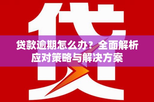 得荣贷款逾期怎么办？全面解析应对策略与解决方案