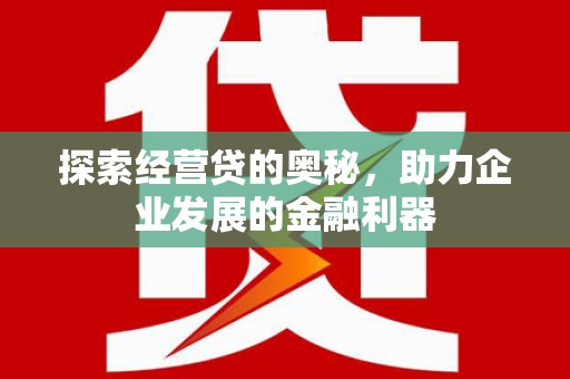 得荣探索经营贷的奥秘，助力企业发展的金融利器