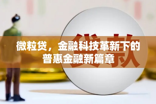 得荣微粒贷，金融科技革新下的普惠金融新篇章