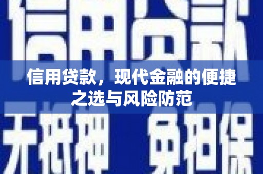 得荣信用贷款，现代金融的便捷之选与风险防范