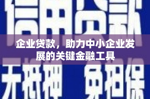 得荣企业贷款，助力中小企业发展的关键金融工具