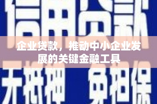 得荣企业贷款，推动中小企业发展的关键金融工具