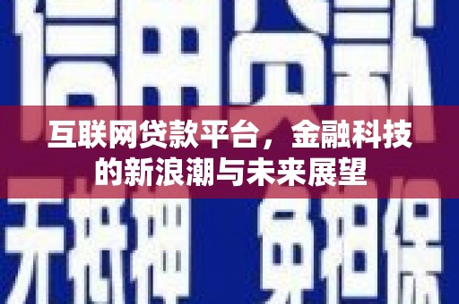 得荣互联网贷款平台，金融科技的新浪潮与未来展望
