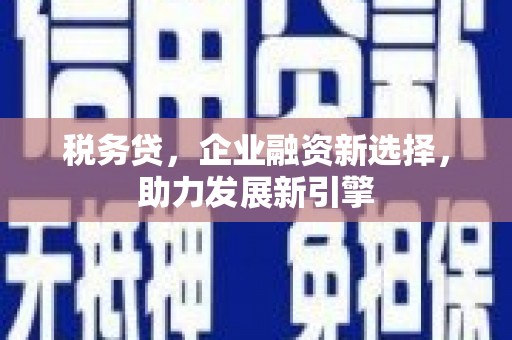得荣税务贷，企业融资新选择，助力发展新引擎