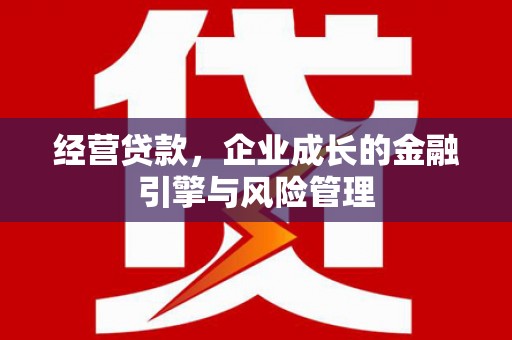 得荣经营贷款，企业成长的金融引擎与风险管理